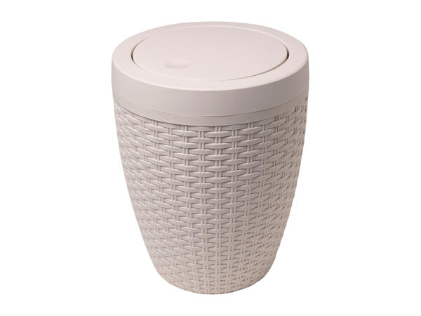 Addis 5L Rattan Effect Bathroom Bin