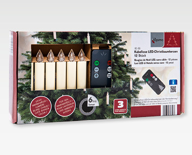 TOPIMO Kabellose LED-Christbaumkerzen