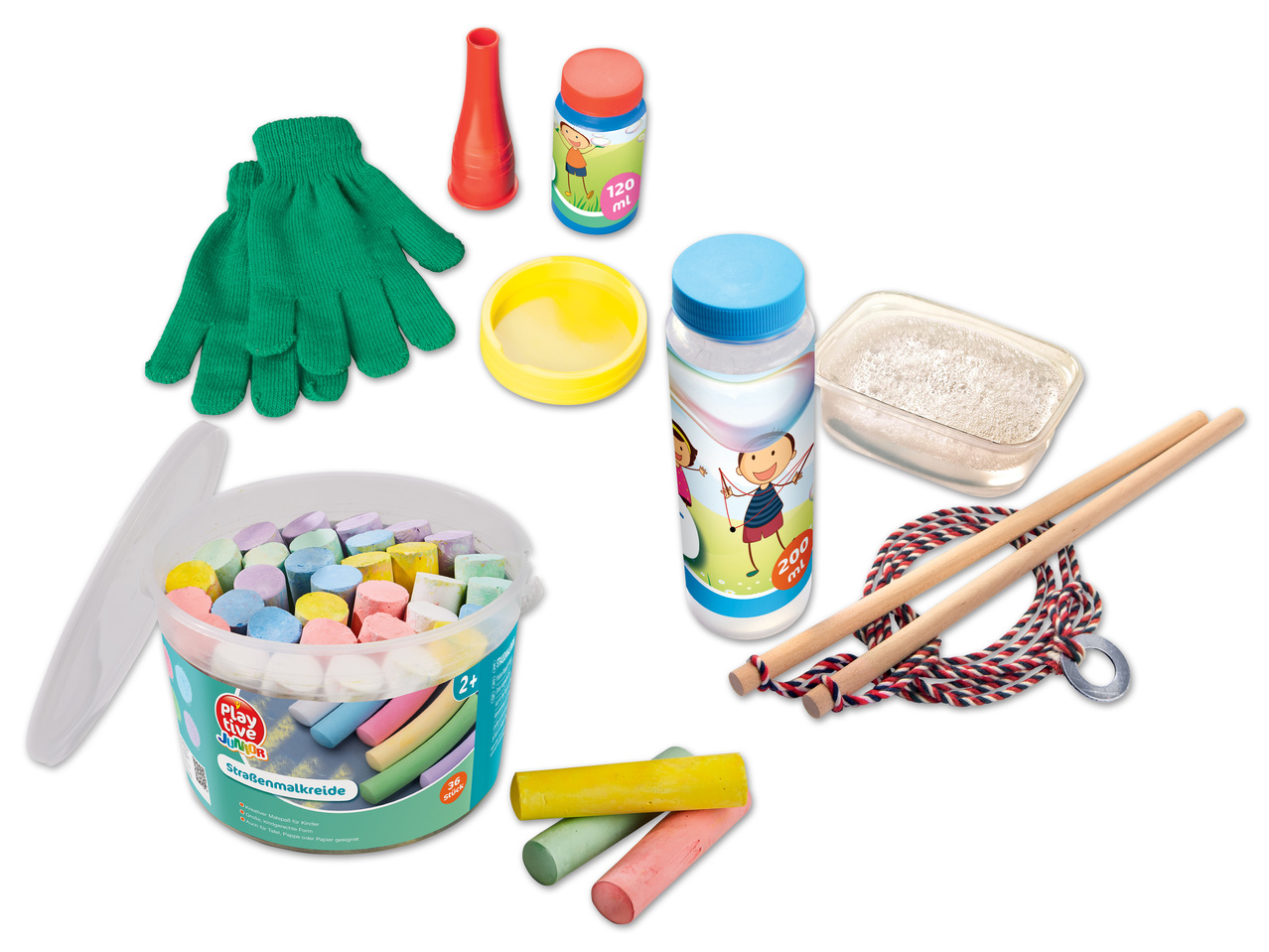 PLAYTIVE(R)JUNIOR Seifenblasenset oder Straßenmalkreiden