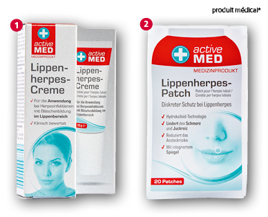 Crème/Patchs contre l'herpès labial ACTIVE MED