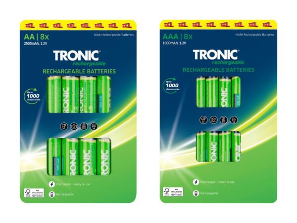 TRONIC(R) Genopladelige batterier