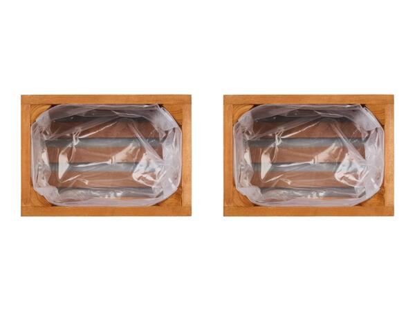 Parkside Wooden Planter Set - Set of 2 - Brown