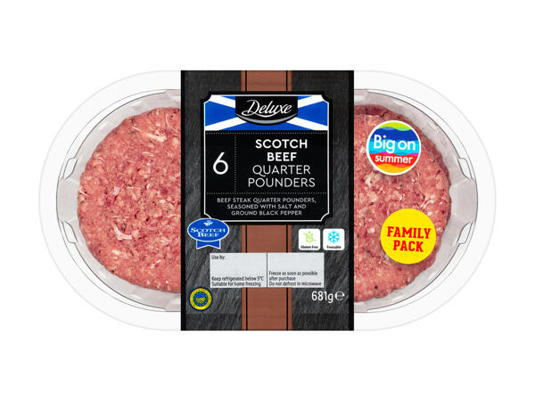 Deluxe 6 Scotch Beef Quarter Pounders