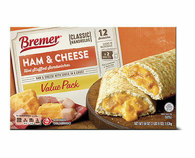 Bremer Ham & Cheese or Pepperoni Stuffed Sandwich Value Pack