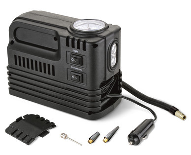 Auto XS Portable Tire Inflator With Pressure Gauge
