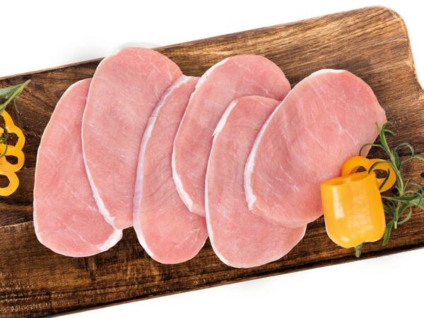 Frische Minuten-Steaks vom Schweinekarree