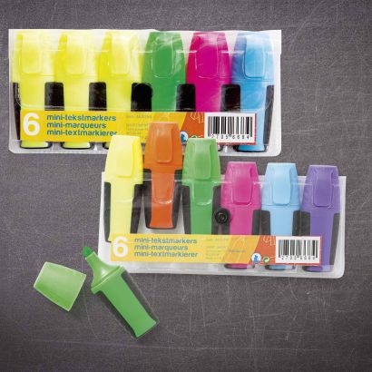 Mini surligneurs, 6 pcs