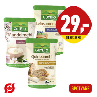 Mandel-, quinoa-, eller hørfrømel