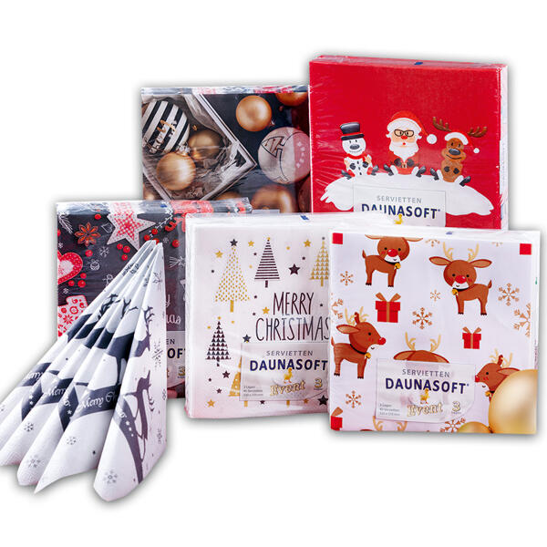 Motivservietten Weihnachten