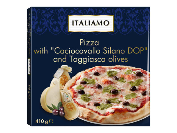 Pizza with Asparagus Creme, Provolone & Speck