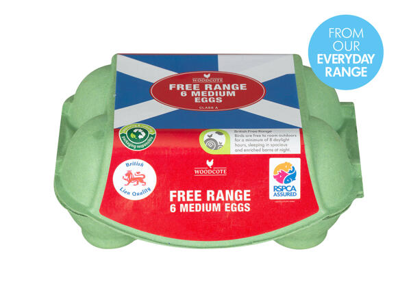 Woodcote 6 Medium Free Range Eggs