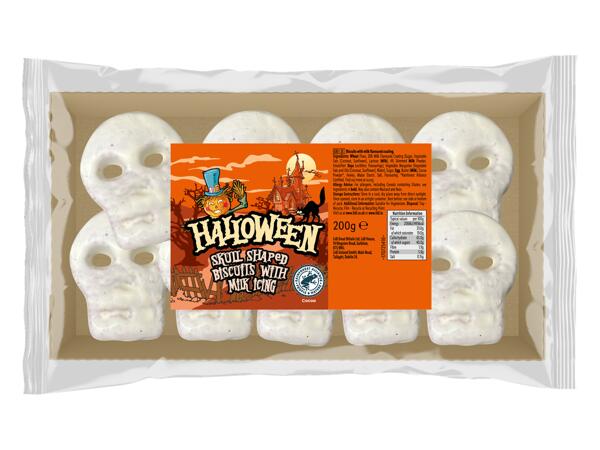 Halloween Iced Skull Biscuits