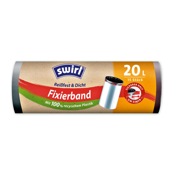 Müllbeutel mit Fixierband