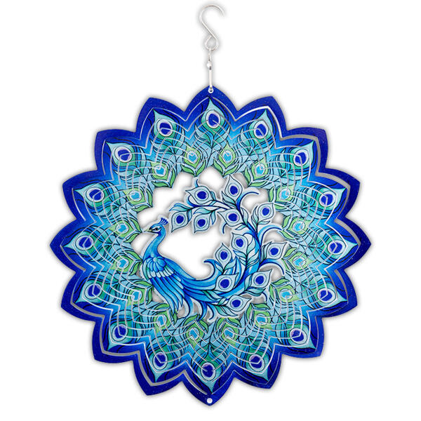 Farbenfrohe Windspinner in 3D-Optik