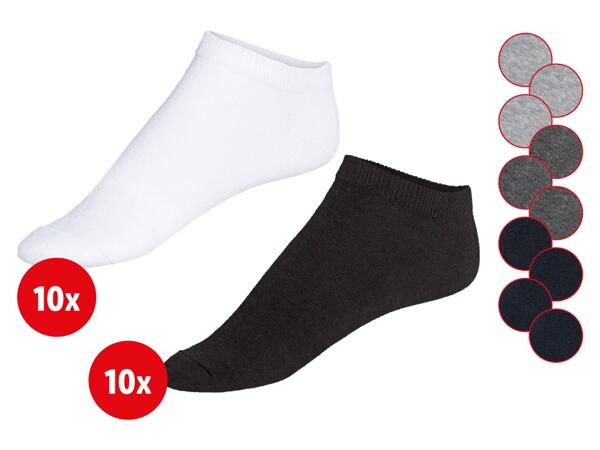 Men's trainer socks, 10 pairs