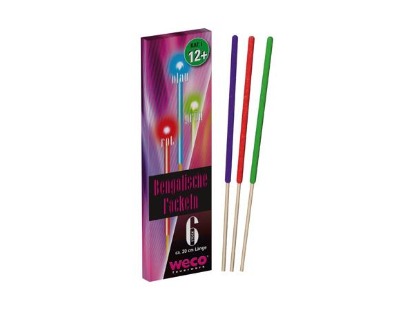 Feux de Bengale, lot de 6