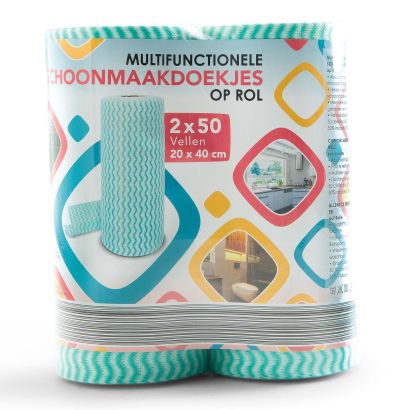 Lingettes en rouleau, pack de 2