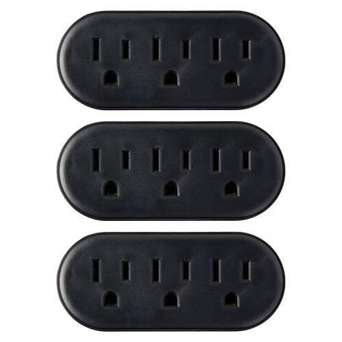 3 Pack Indoor Wall Tap, Black