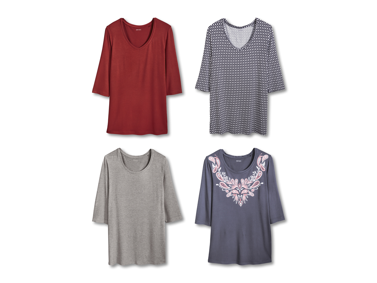 Tee-shirts à manches longues, lot de 21