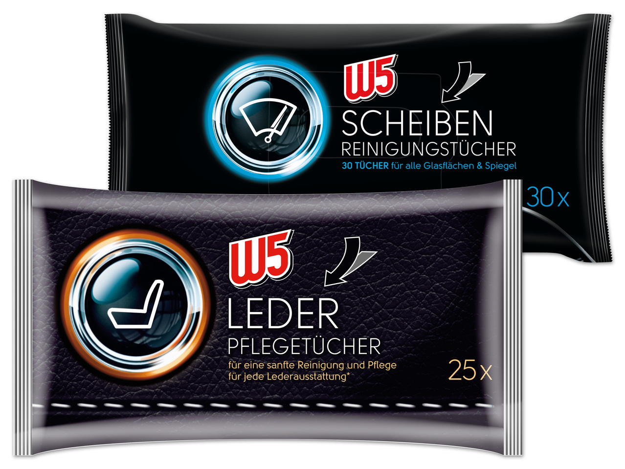W5 Leder-Pflegetücher/Scheiben-Reinigunsgtücher