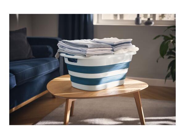Blue Collapsible Laundry Basket