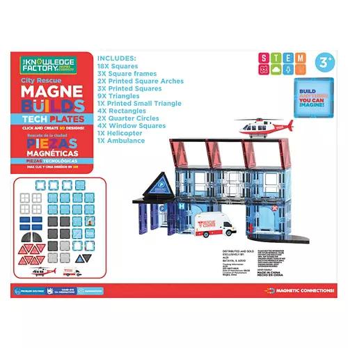 48 Piece City Rescue Magnetic Tiles Build Plates