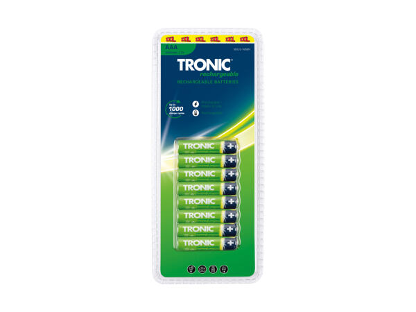 TRONIC(R) Genopladeligt batteri 8-pak