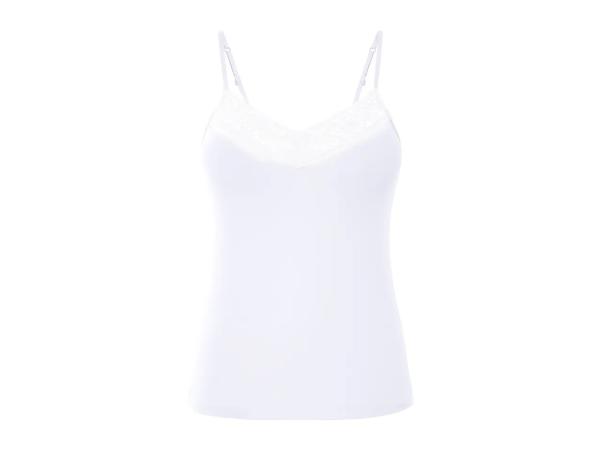 Esmara Ladies' Lace Trim Vest Tops - 3 Pack - White
