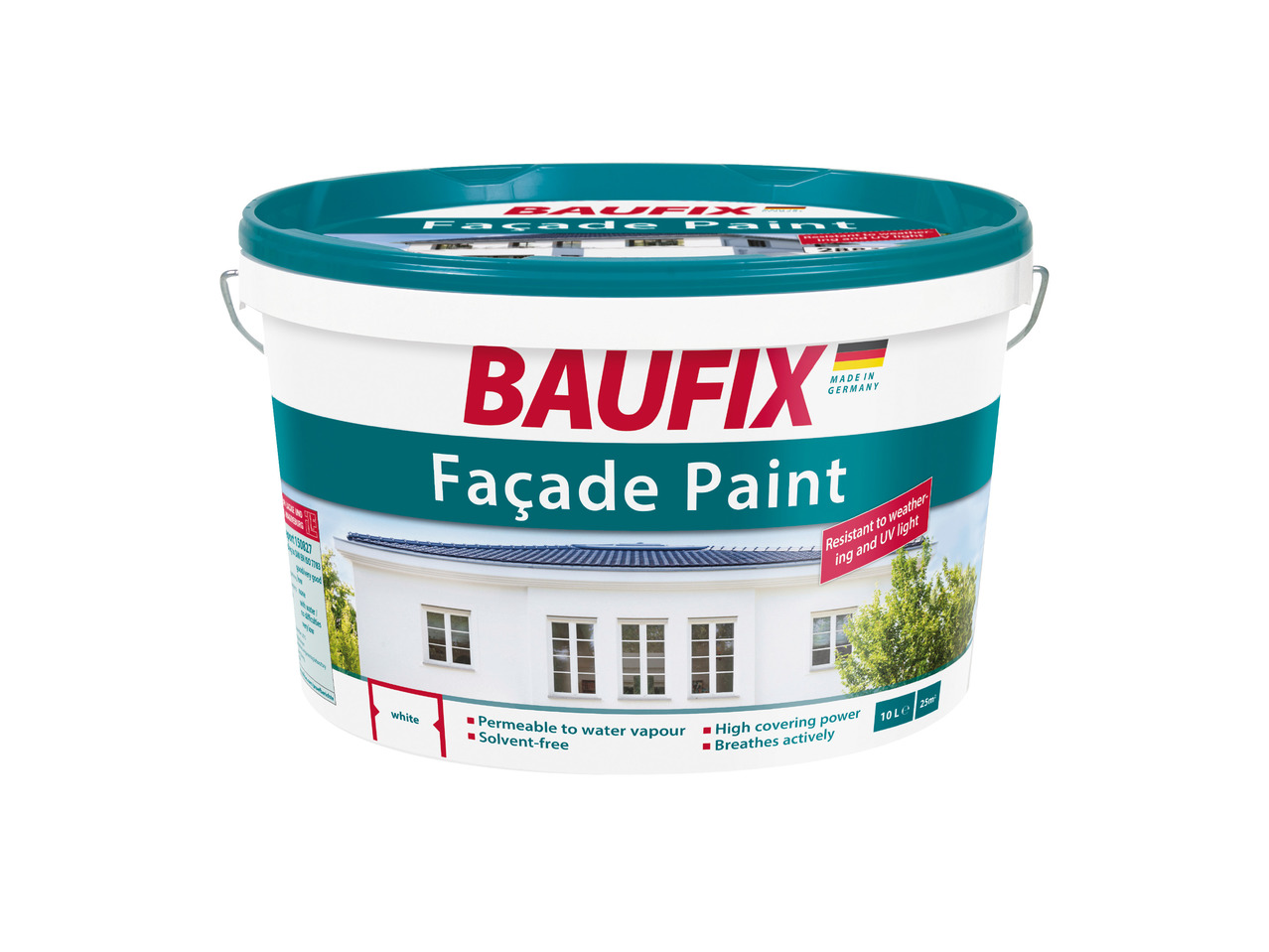 BAUFIX(R) Facademaling hvid 10 liter