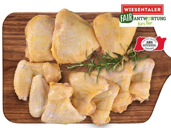 Frische Maishendl Oberkeulen oder Flügerl