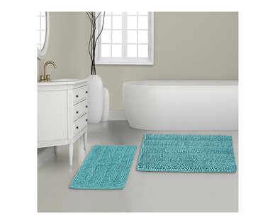 Huntington Home 2-Piece Shaggy Chenille Bath Rug