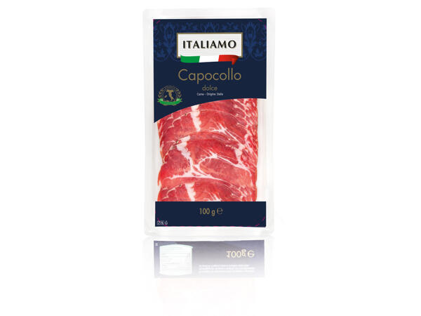 Sliced sweet Capocollo