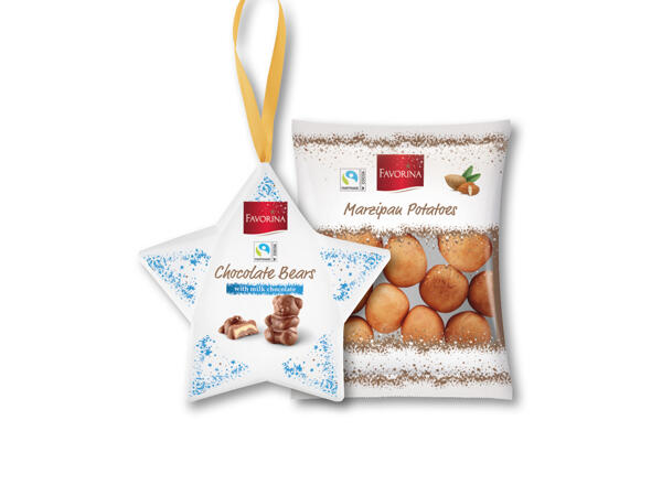 Marsipankulor / Chokladpraliner i stjärnask