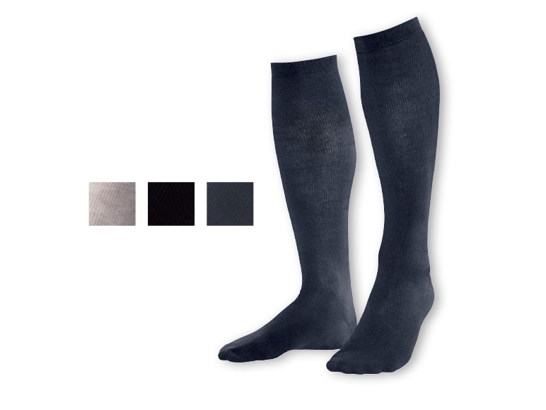 SENSIPLAST Men's Knee High Support Stockings with Compression Zones