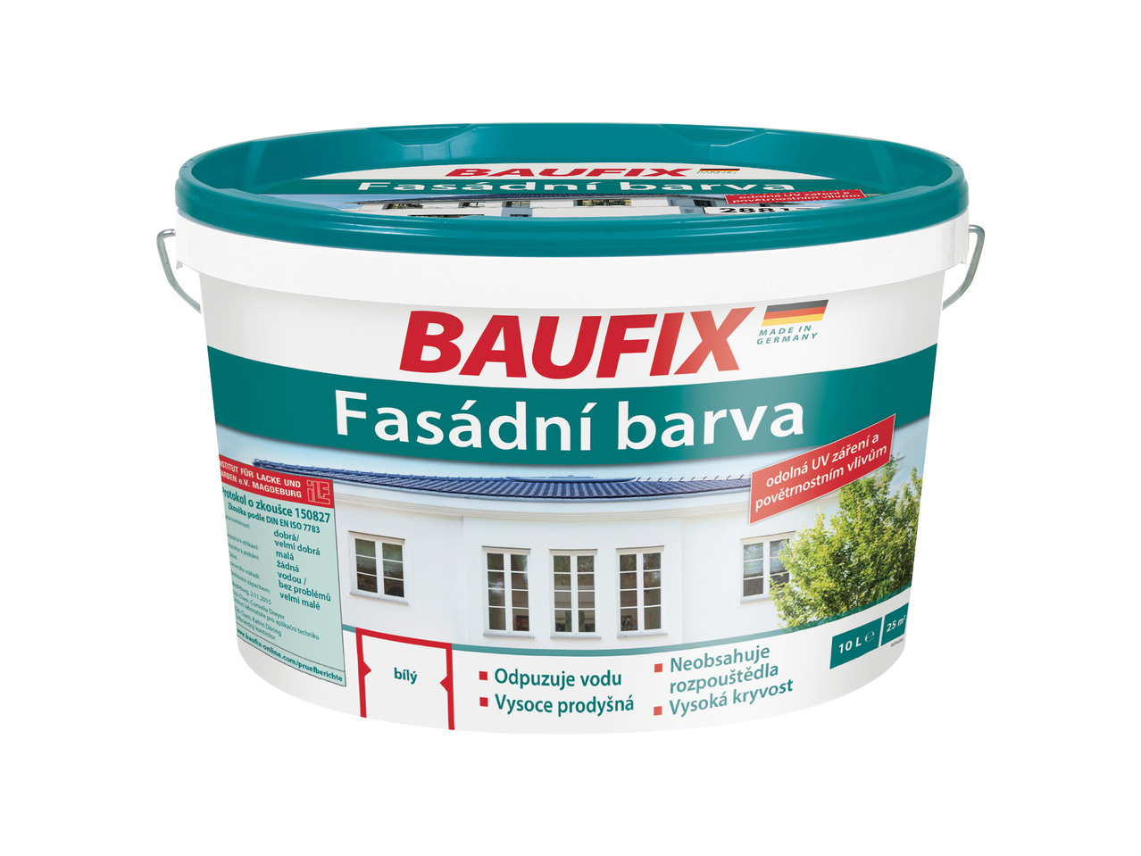 Bílá fasádní barva – 10 l