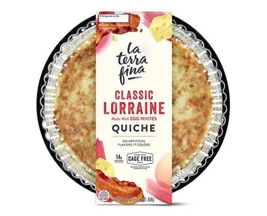La Terra Fina 
 Cheddar Broccoli or Lorraine Quiche