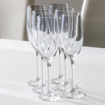 Champagnergläser aus Kristall, 6 St.