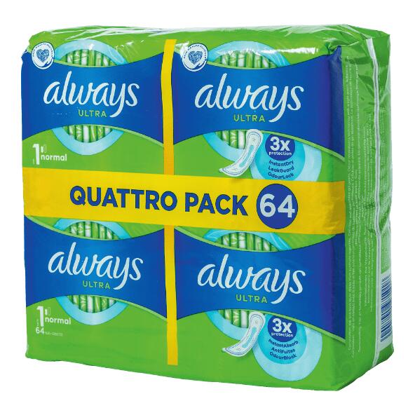 ALWAYS(R) Serviettes hygiéniques, pack de 4