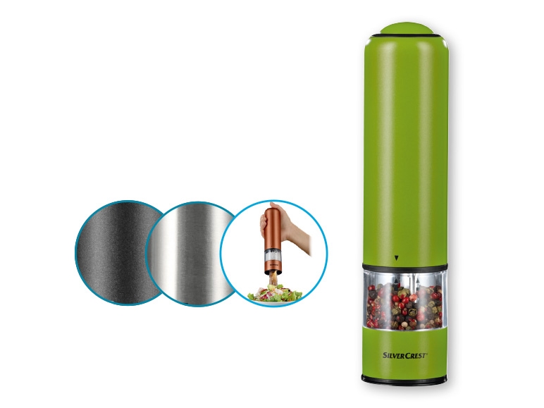 Silvercrest Kitchen Tools(R) Stainless Steel Electric Salt and Pepper Mill