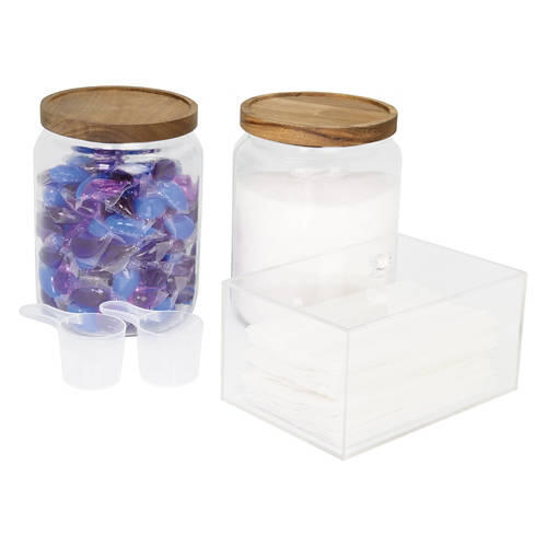 Clear Laundry Storage Set