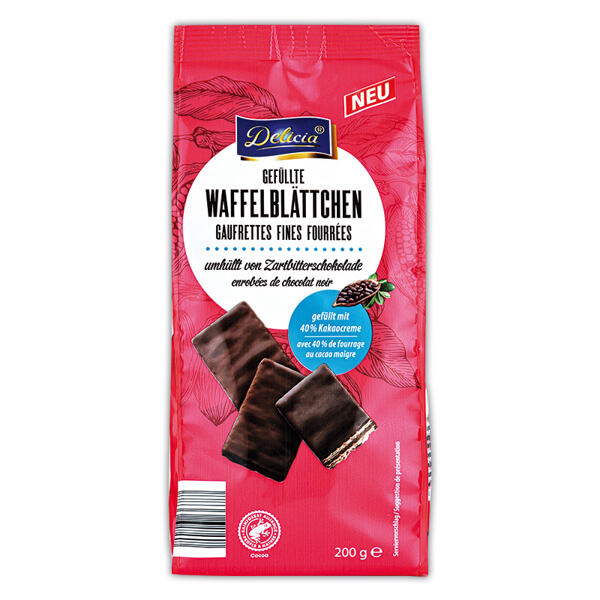 Gefüllte Waffelblättchen