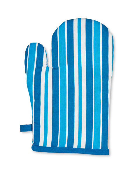 Blue Stripe Oven Glove