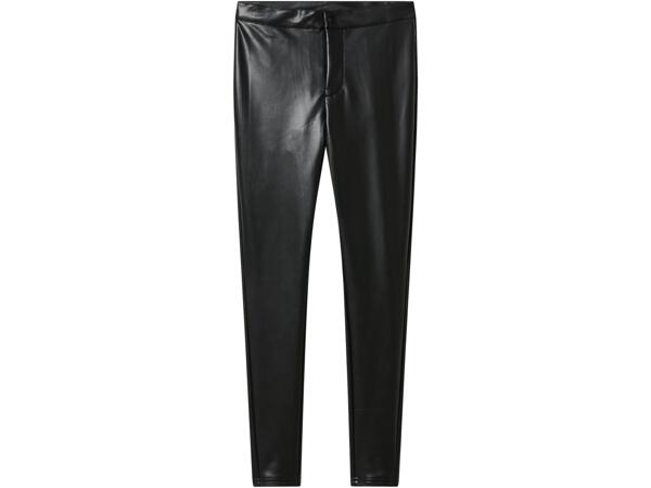 Jeggings i läderimitation