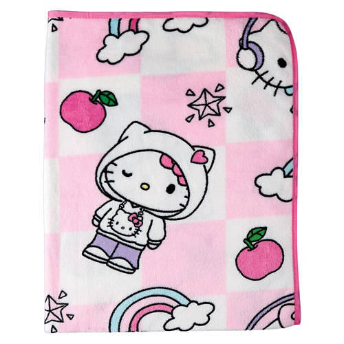 40" x 50" Hello Kitty Super Soft Travel Blanket