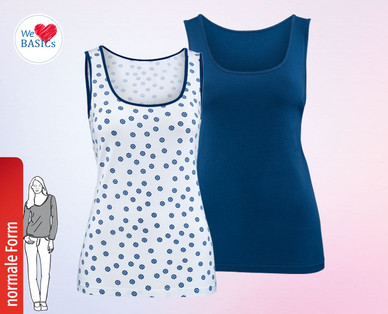 WE LOVE BASICS Damen-Top, Doppelpkg.