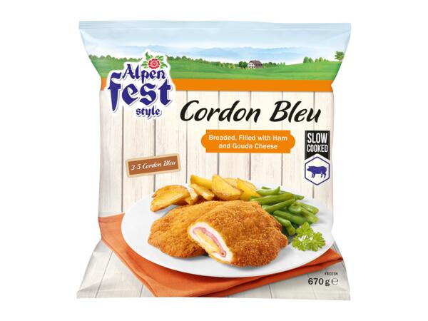 Schnitzel med ost och skinka