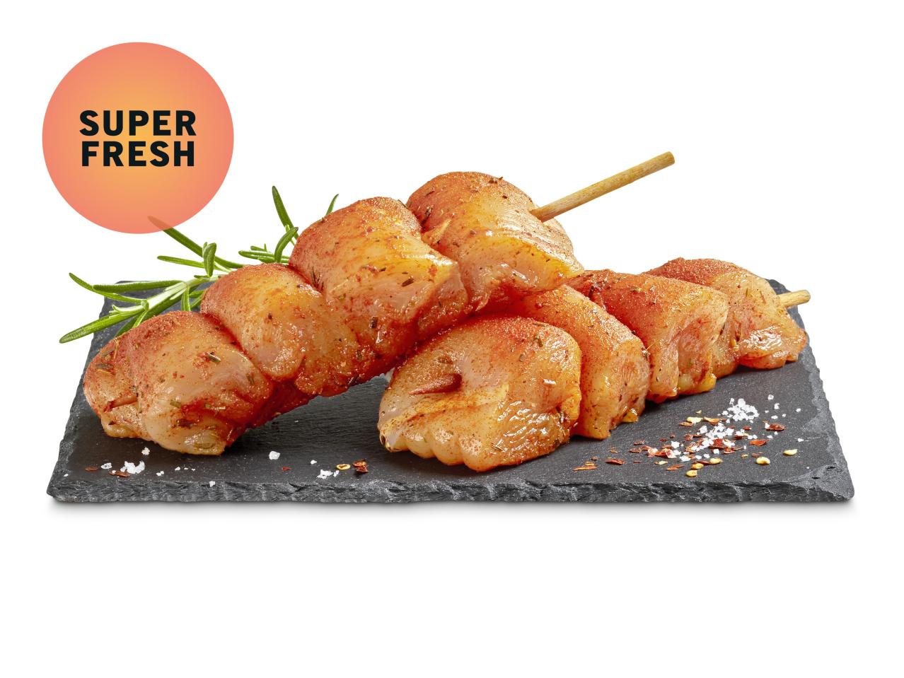 Brochettes de blanc de poulet