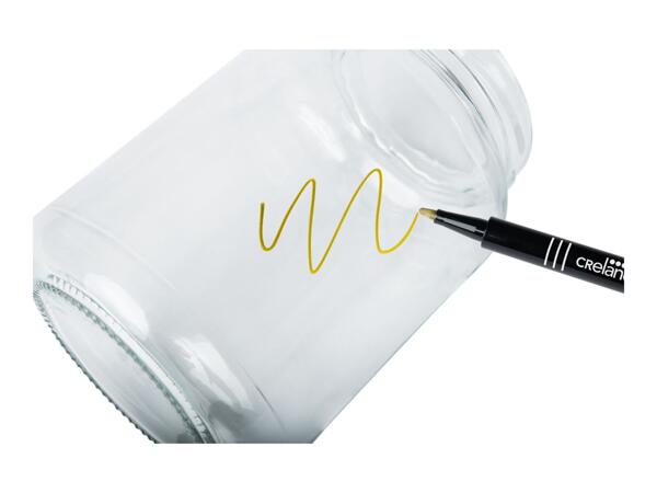 Crelando Silver & Gold Metallic Marker Pens - 2 Pack