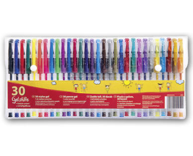Lot de stylos à gel, 30 pièces