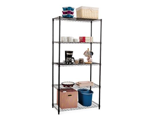 WORKZONE 
 5-Tier Black Shelf